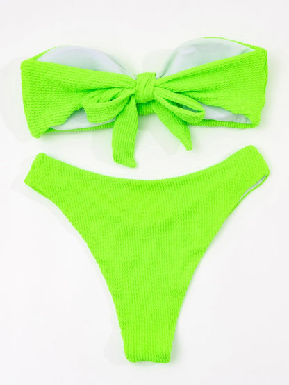 Women High Waist Bikini Swimsuit Swimwear Female Women Metal Ring Cross Bandage Bikini Set Swimsuit Two Piece Cutout Tie Back Bathing Suit Thong Bikini Set Bathing Suit Bather